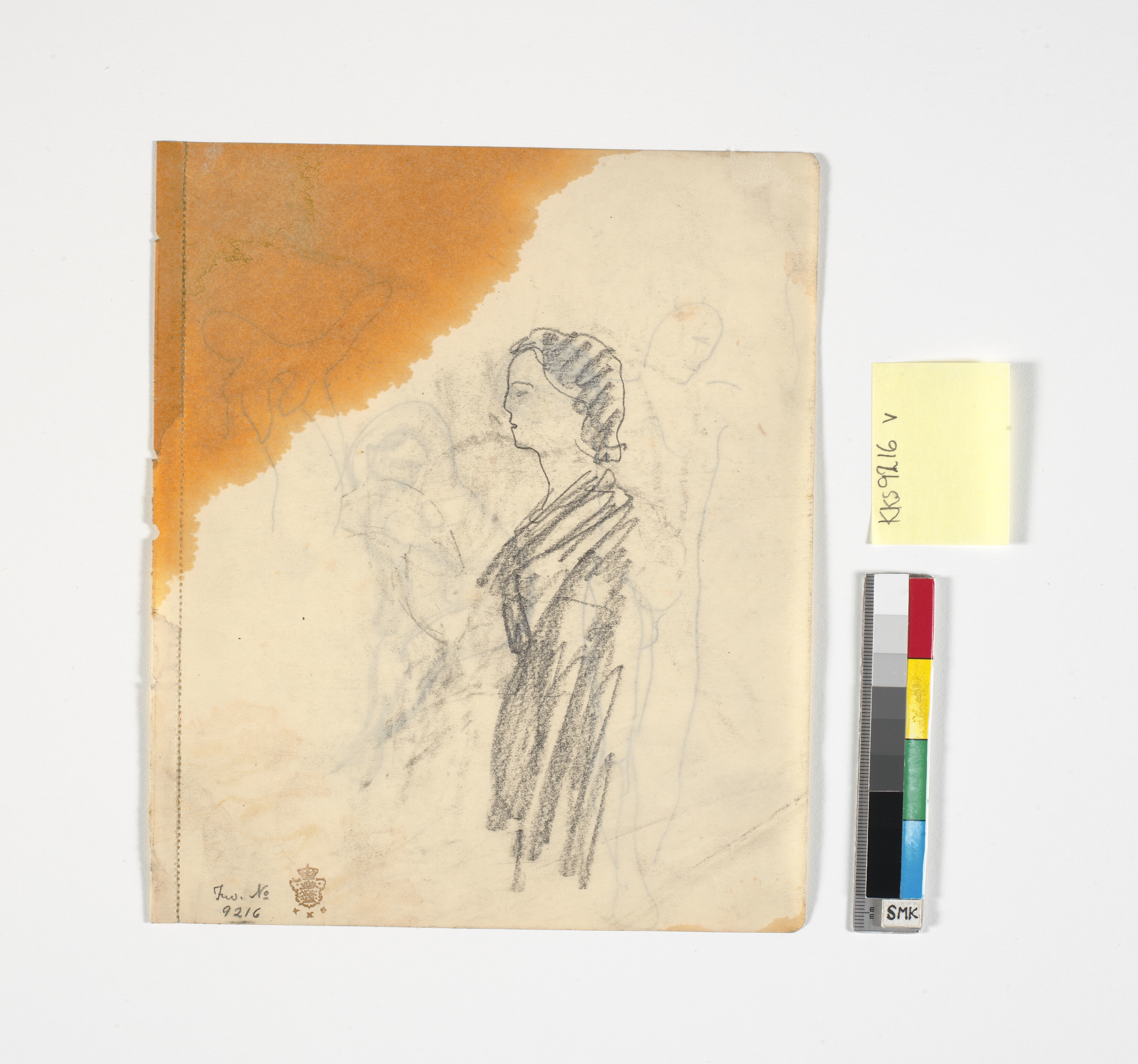 Studie af kvinde i profil